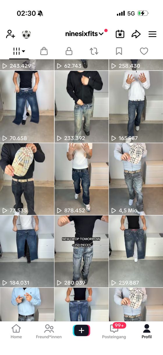 Virale Videos bei @ninesixfits — bis 4,5 Mio. Views