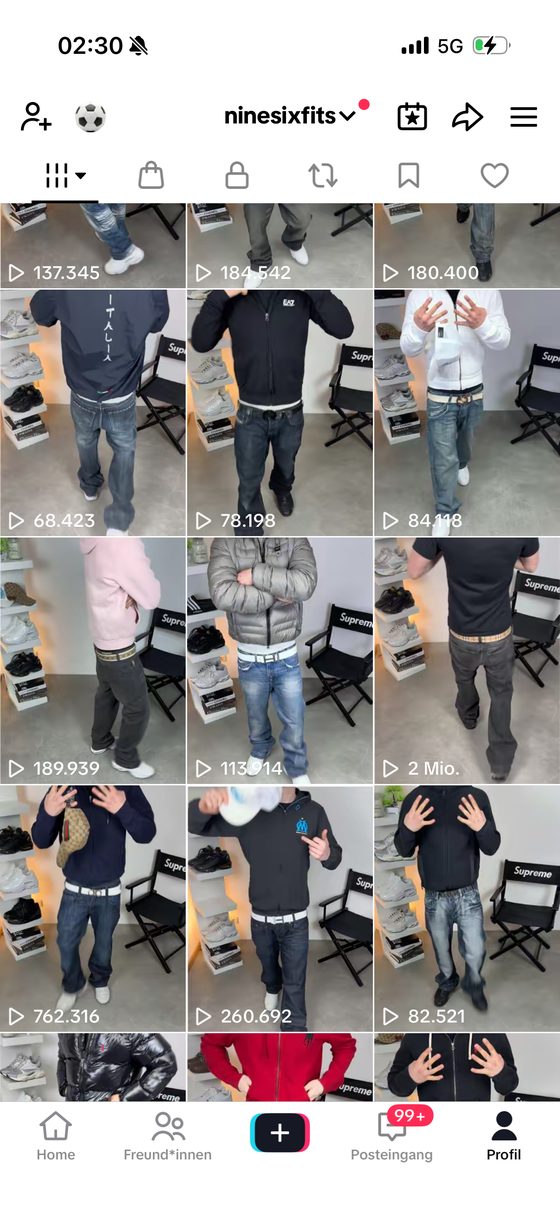 Virale Videos bei @ninesixfits — bis 2 Mio. Views